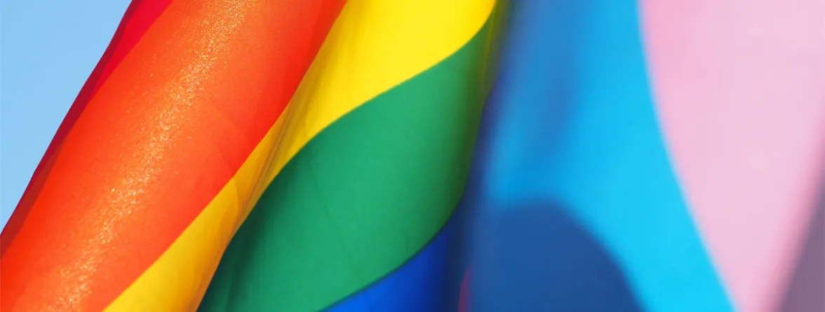 A rainbow flag