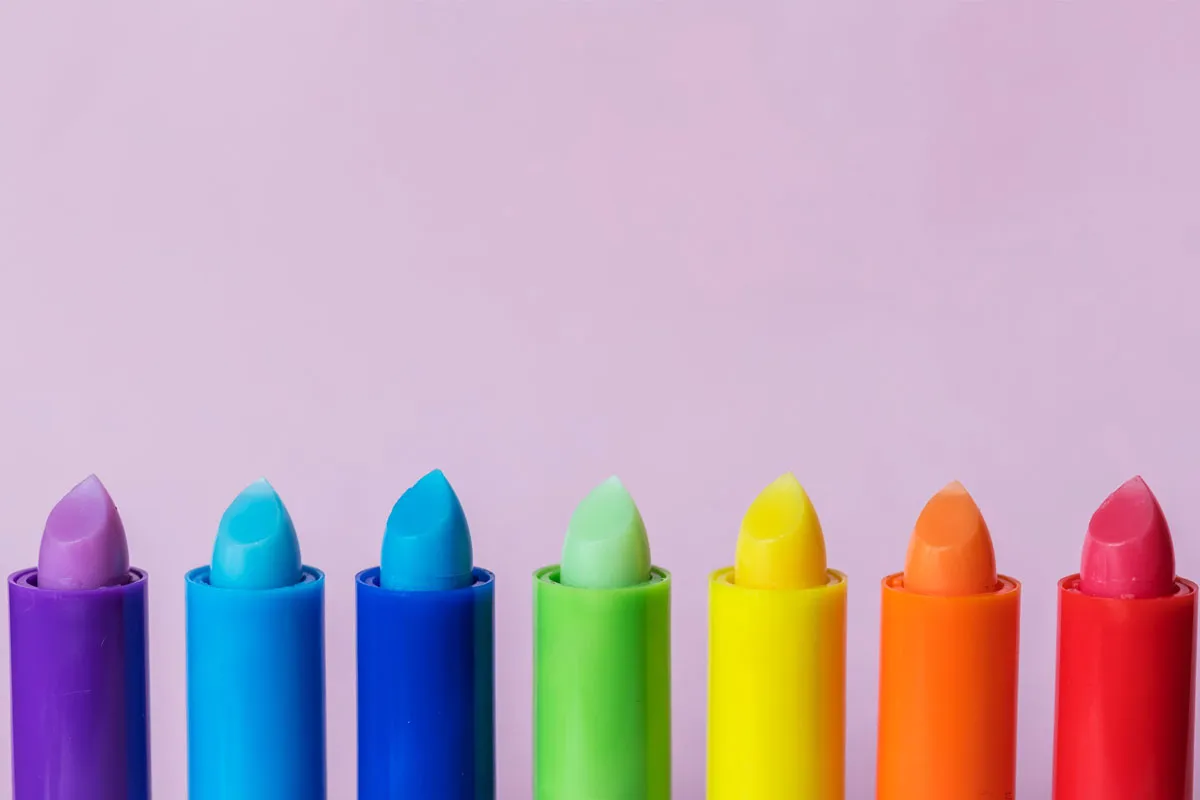 Lipsticks in different colors